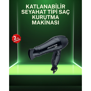 Kompakt Katlanabilir Saç Kurutma Makinesi Ev Ve Seyahat Uyumlu