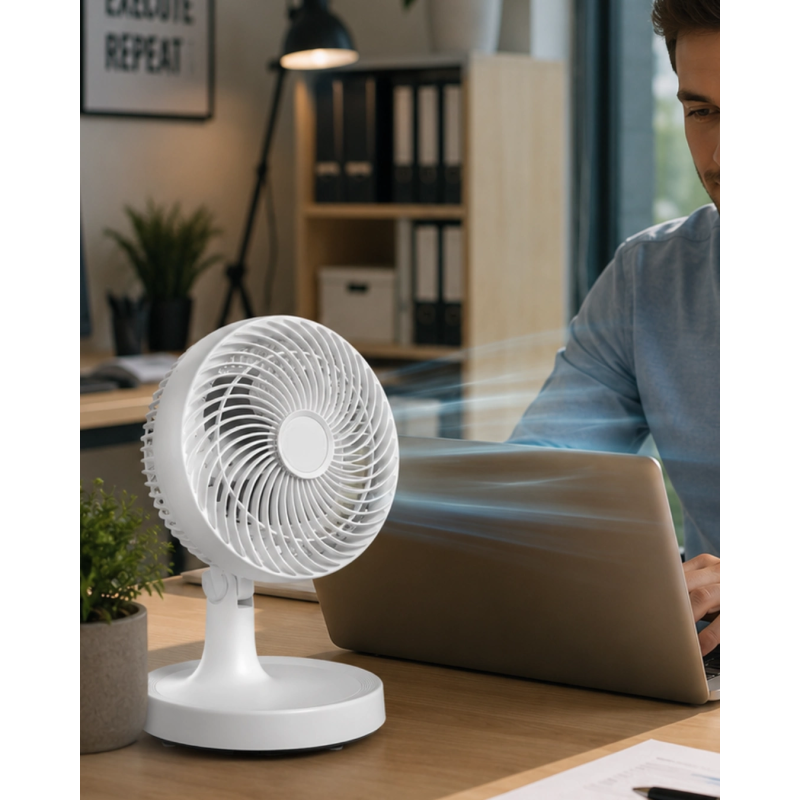 Kompakt Mini Fan Otomatik Salınımlı Sessiz Masaüstü Vantilatör Kompakt Mini Fan Otomatik Salınımlı Sessiz Masaüstü Vantilatör