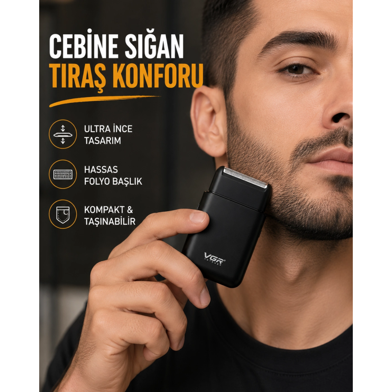 Kompakt Şarjlı Tıraş Makinesi Çift Yönlü Bıçaklı 45 Dakika Kullanım Süreli Kompakt Şarjlı Tıraş Makinesi Çift Yönlü Bıçaklı 45 Dakika Kullanım Süreli