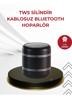 Kompakt Silindir Metal Bluetooth Hoparlör 400 Mah Uzun Pil Tws Destekli