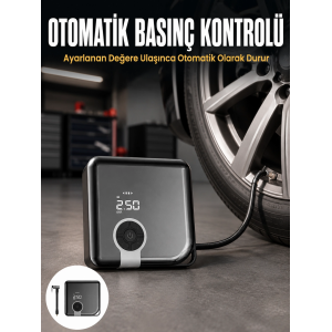 Kompakt Tasarımlı Led Işıklı Taşınabilir Diyafram Tip Kompresör Yeni Nesil