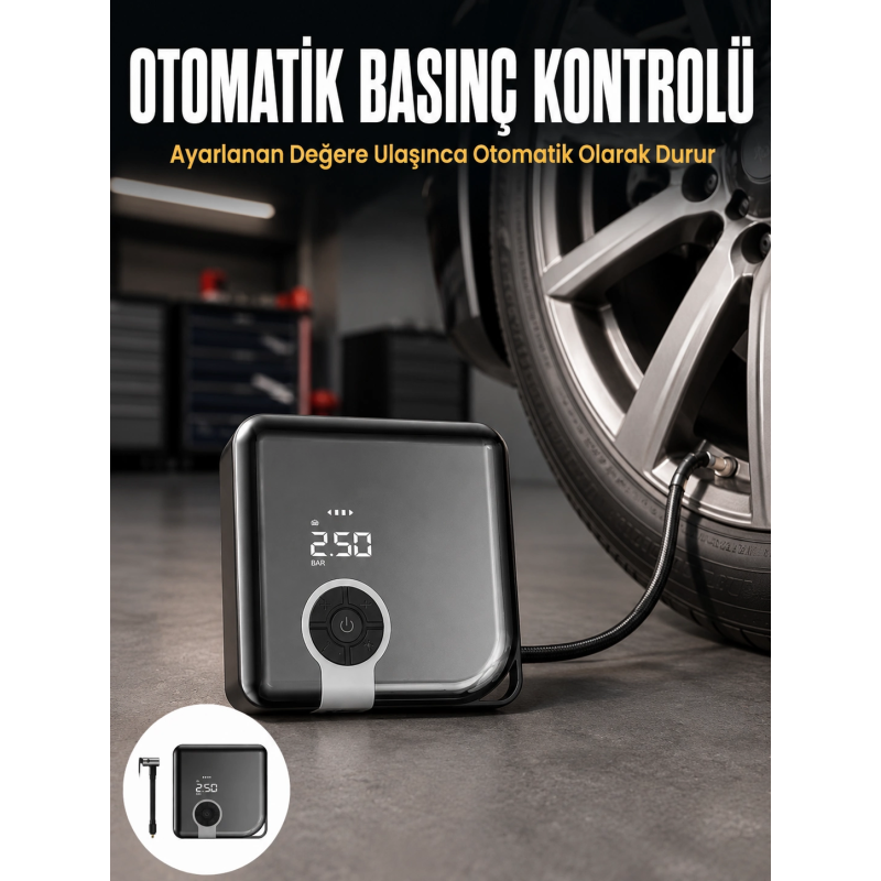 Kompakt Tasarımlı Led Işıklı Taşınabilir Diyafram Tip Kompresör Yeni Nesil Kompakt Tasarımlı Led Işıklı Taşınabilir Diyafram Tip Kompresör Yeni Nesil