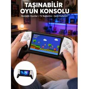 Kompakt Ve Hafif Retro Oyun Konsolu 1000 Klasik Oyun Dahil