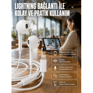 Konforlu Ergonomik Kare Tasarımlı Müzik Ve Çağrı Kulaklığı Yeni Nesil