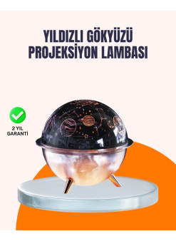 Kozmik Işık Efektli Projeksiyonlu Nemlendirici Gece Işığı