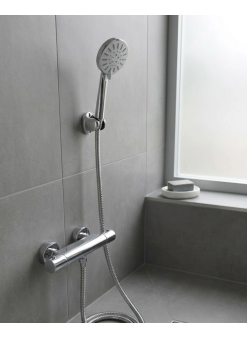 Krem Duş Başlığı Seti 4 Kademeli El Duşu Spiral Hortumlu Banyo Seti