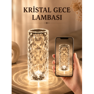 Kristal Dokunmatik Ve Kumandalı Masa Ve Gece Lambası