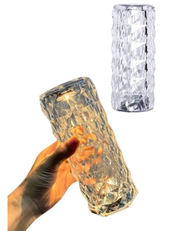 Kristal Lamba Masa Lambası Şarjlı Masa Lambası Dokunmatik Sensör Usb Şarjlı