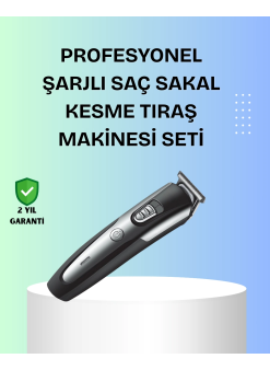 Kuaför Tipi Şarjlı Saç Ve Sakal Kesme Makinesi Güçlü Motorlu