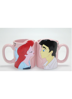 Küçük Deniz Kızı Ariel Ve Prens Eric 3d Çift Kupa Bardak Seti Alk4537