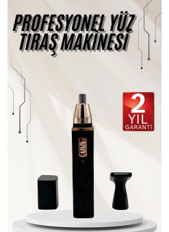 Kulak Burun Tıraş Makinesi Taşınabilir Şarjlı 3 Başlıklı Uzun Ömürlü
