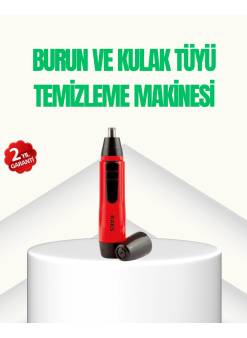 Kulak Burun Tüy Temizleme Makinası Pilli Kırmızı Ergonomik