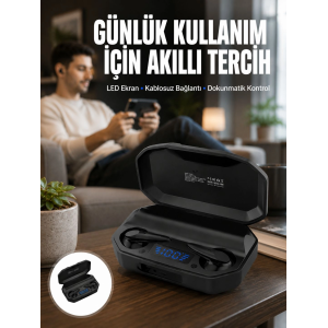 Kulak İçi Bluetooth Kulaklık Rgb Işıklı Çift Mikrofonlu İos/android Uyumlu Bt 5.2 Yeni Nesil