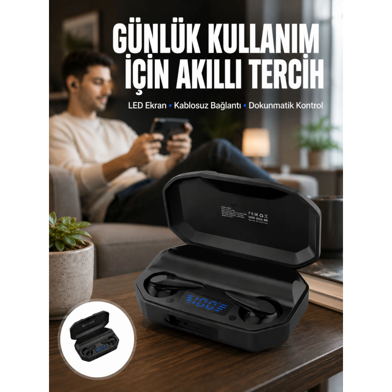 Kulak İçi Bluetooth Kulaklık Rgb Işıklı Çift Mikrofonlu İos/android Uyumlu Bt 5.2 Yeni Nesil Kulak İçi Bluetooth Kulaklık Rgb Işıklı Çift Mikrofonlu İos/android Uyumlu Bt 5.2 Yeni Nesil