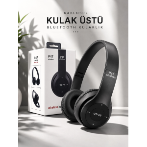 Kulak Üstü Tf Kart Ve Aux Destekli Ergonomik Bluetooth Kulaklık