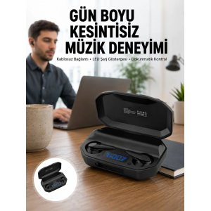 Kulaklık Bluetooth 5.2 Kablosuz Kulakiçi Rgb Işıklı Çift Mikrofonlu Yeni Nesil