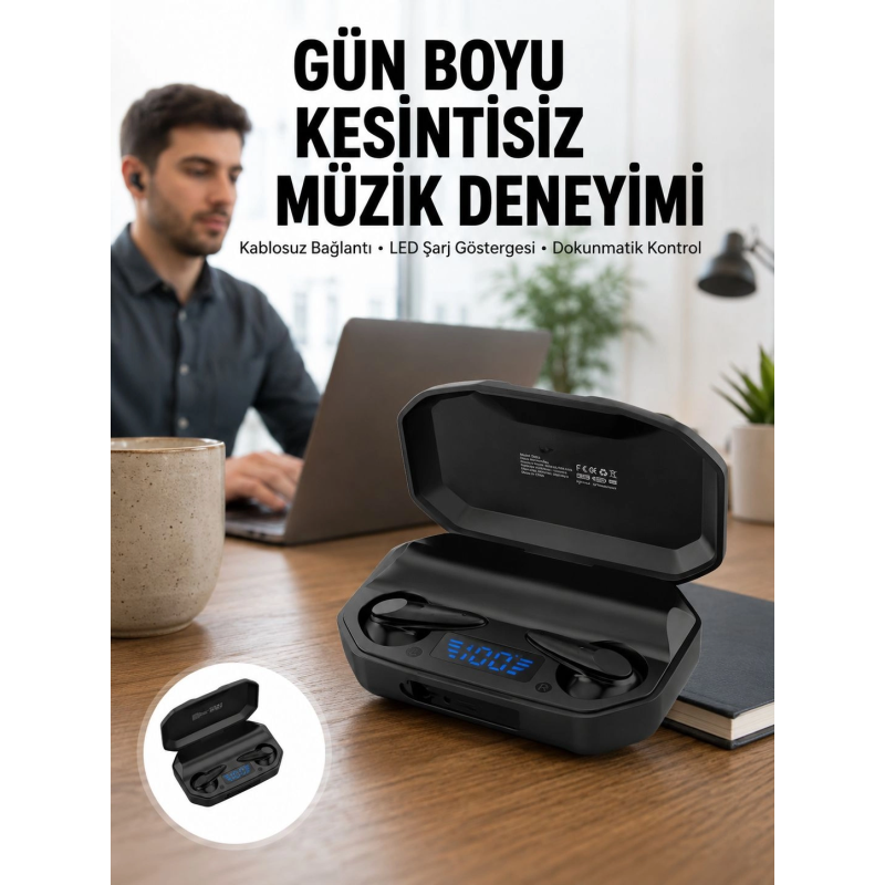 Kulaklık Bluetooth 5.2 Kablosuz Kulakiçi Rgb Işıklı Çift Mikrofonlu Yeni Nesil Kulaklık Bluetooth 5.2 Kablosuz Kulakiçi Rgb Işıklı Çift Mikrofonlu Yeni Nesil