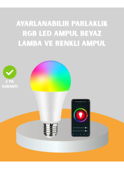 Kumanda Destekli Çok Renkli Akıllı Led Ampul