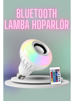 Kumandalı Rgb Led Işık Bluetooth Hoparlör Ses Lambası Renkli Ampul
