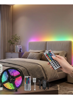 Kumandalı Rgb Şerit Led 5 Metre Renk Değiştiren Dekoratif Led Işık