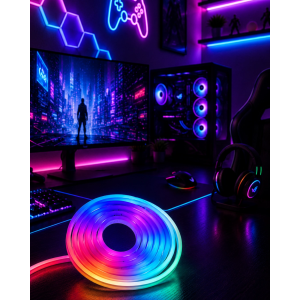 Kumandalı Su Geçirmez Rgb Led Şerit Işık Müzik Senkronlu Neon Led
