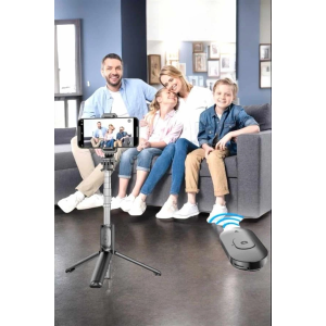 Kumandalı Tripod Telefon Tutucu Selfie Çubuğu 360 Derece Dönebilen