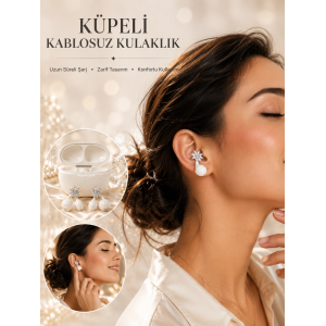 Küpeli Kablosuz Bluetooth Kulaklık Uzun Süreli Şarj Özellikli