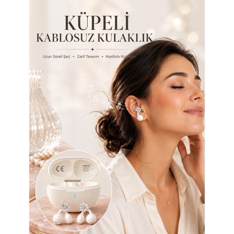 Küpeli Kablosuz Kulaklık Yeni Nesil Bluetooth Teknolojisi Küpeli Kablosuz Kulaklık Yeni Nesil Bluetooth Teknolojisi