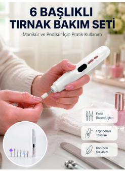 Kurutma Özellikli Manikür Pedikür Cihazı Şarj Edilebilir
