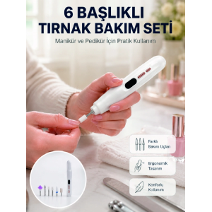 Kurutma Özellikli Manikür Pedikür Cihazı Şarj Edilebilir