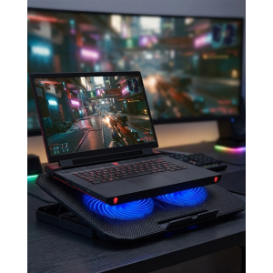 Laptop Soğutucu Stand Çift Fanlı 17 İnç Uyumlu Ayarlanabilir Notebook Altlığı