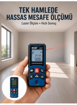 Lazer Metre 50 Mt Hassas Ve Hızlı Ölçüm Özellikli Yeni Nesil