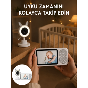 Lcd Ekranlı Bebek İzleme Kamerası Ninnili Gece Görüşlü Güvenlik Sistemi Yeni Nesil