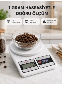 Lcd Ekranlı Hassas Dijital Mutfak Terazisi – 5kg Kapasite, 1g Hassasiyet Yeni Nesil