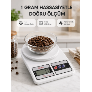 Lcd Ekranlı Hassas Dijital Mutfak Terazisi – 5kg Kapasite, 1g Hassasiyet Yeni Nesil
