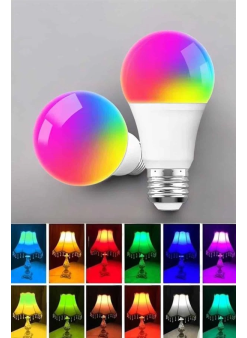 Led Ampul Enerji Dostu Rgb Işıklı 100w Led Işık