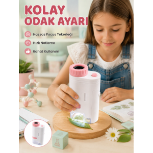 Led Aydınlatmalı Taşınabilir Mikroskop 80x-200x Ayarlanabilir Büyütme Özellikli