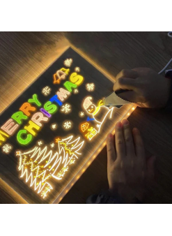 Led Aydınlatmalı Yazı Ve Çizim Tahtası - Büyük Boy 30x20 Cm