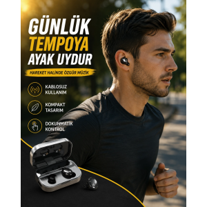 Led Ekranlı Kablosuz Kulaklık – Gürültü Önleyici Mikrofon Ve Dokunmatik Özellikli