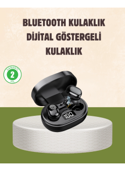 Led Ekranlı Şarjlı Kablosuz Kulak İçi Kulaklık