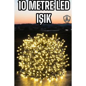 Led Işık 10 Metre Gün Işığı Parlak Ve Doğal Ağaç Süsleme