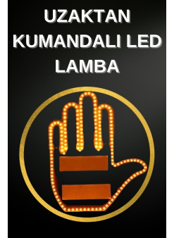 Led Işık El İşareti Araç Camı İçin Uzaktan Kumandalı