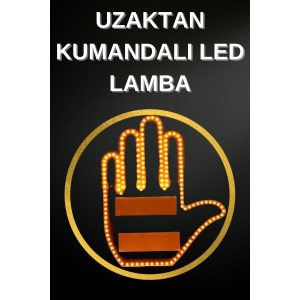 Led Işık El İşareti Araç Camı İçin Uzaktan Kumandalı