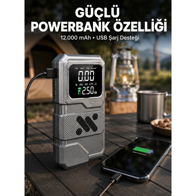 Led Işıklı Akü Takviye Ve Lastik Şişirme Cihazı Led Işıklı Akü Takviye Ve Lastik Şişirme Cihazı