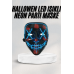 Led Işıklı Neon Maske Cadılar Bayramı Maskesi Korkunç Korku Maskesi