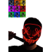 Led Işıklı Neon Maske Cadılar Bayramı Maskesi Korkunç Korku Maskesi