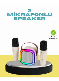 Led Işıklı Taşınabilir Karaoke Hoparlör – Usb & Aux Girişli