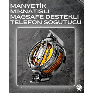 Led Işıklı Telefon Soğutucu | Ultra Sessiz Fan | Mıknatıslı Ve Atlı Bağlantı