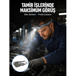 Led Kafa Feneri Eller Serbest Kullanım İçin Güçlü Işık Kaynağı