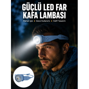 Led Kafa Lambası Kamp Yürüyüş Ve Gece Kullanımı İçin Yeni Nesil